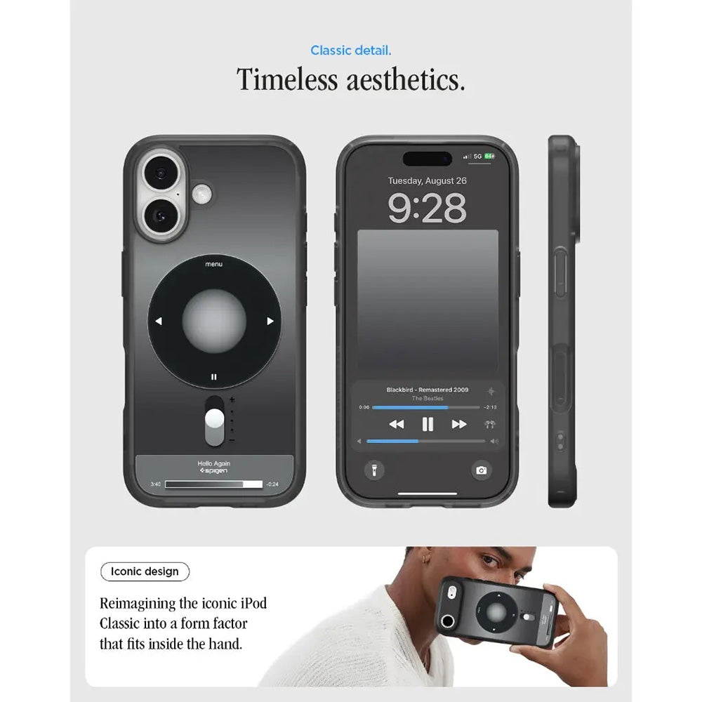 Husa MagSafe pentru Apple iPhone 17, Spigen, Ultra Hybrid Classic, Neagra