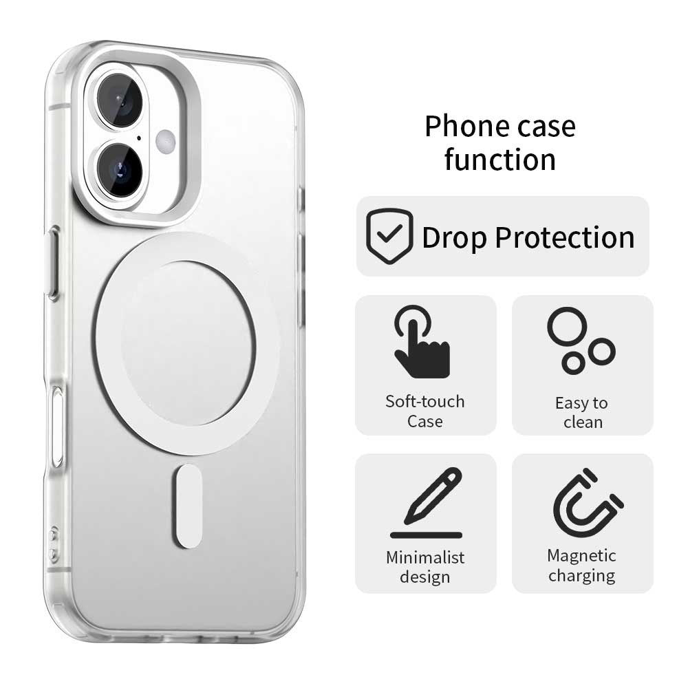 Husa MagSafe pentru Apple iPhone 17, Techsuit, CandyCase, Alba