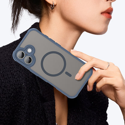 Husa MagSafe pentru Apple iPhone 17, Techsuit, HaloFrost II, Bleumarin