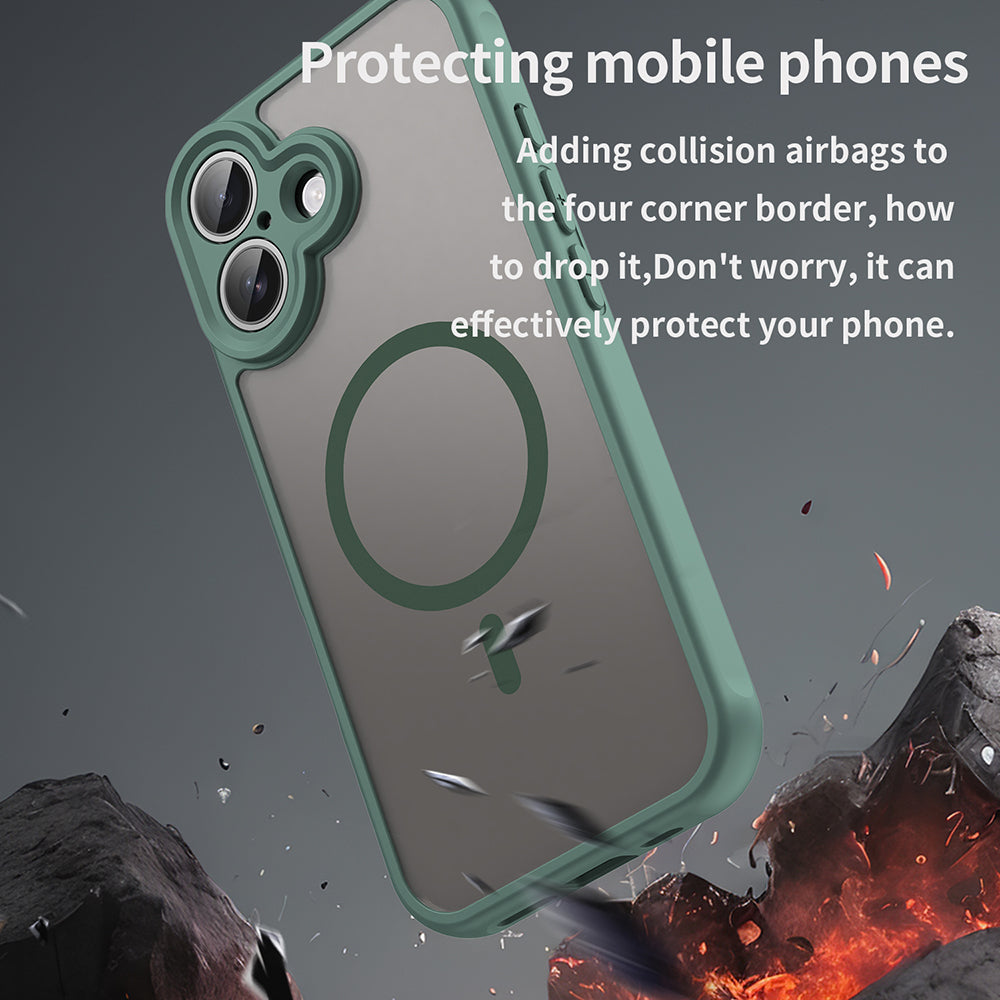 Husa MagSafe pentru Apple iPhone 17, Techsuit, HaloFrost II, Verde