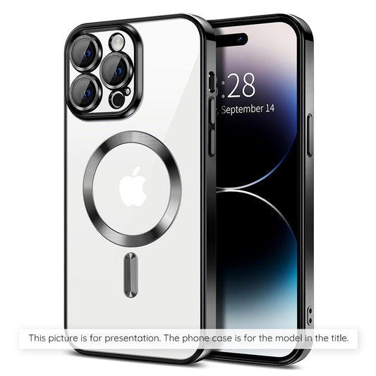 Husa MagSafe pentru Apple iPhone 17, Techsuit, Luxury Crystal, Neagra