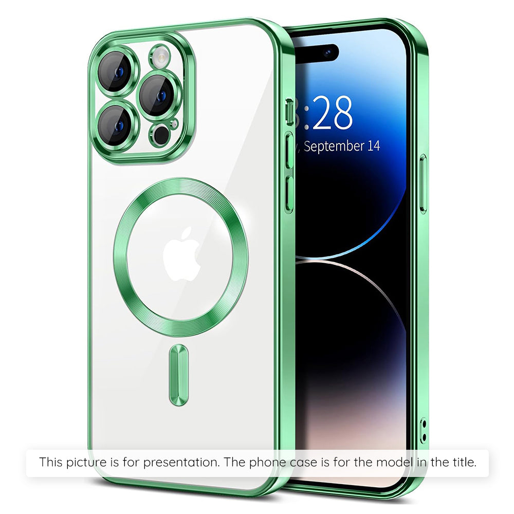 Husa MagSafe pentru Apple iPhone 17, Techsuit, Luxury Crystal, Verde Deschis