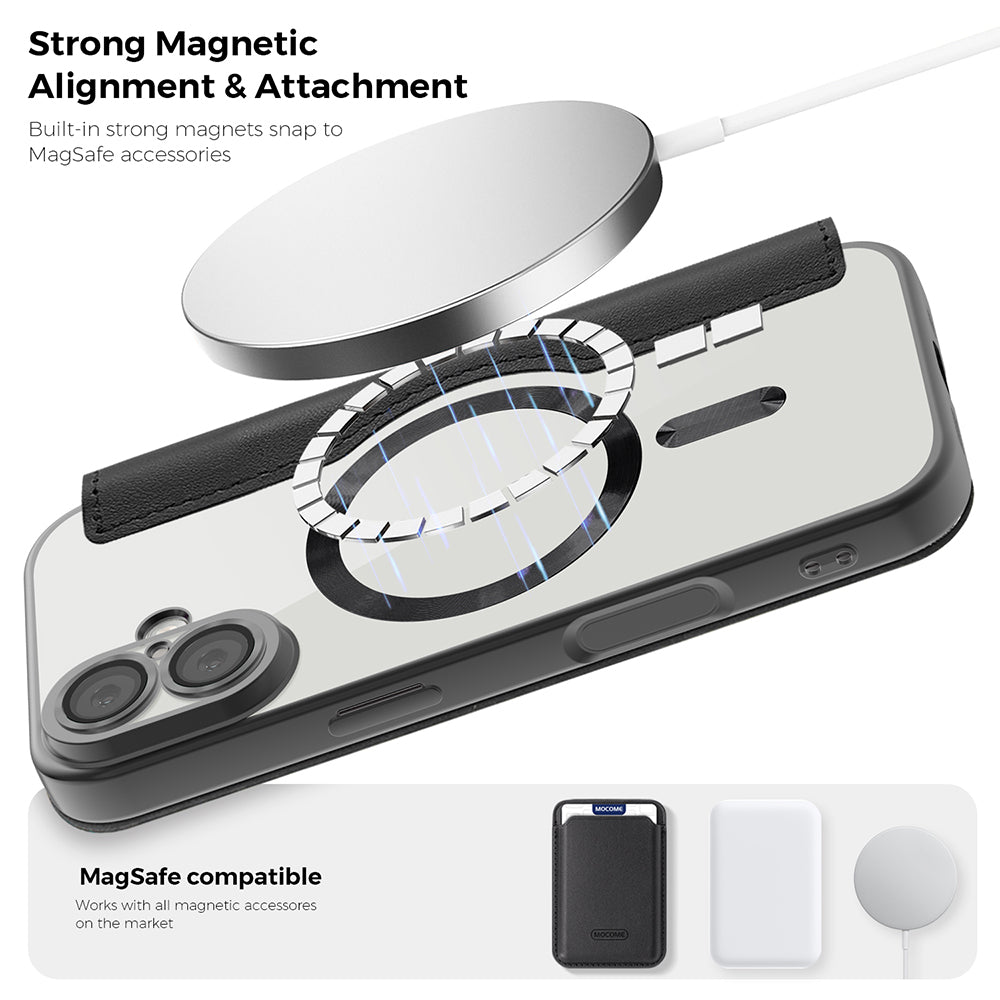 Husa MagSafe pentru Apple iPhone 17, Techsuit, SmartMag Book, Verde