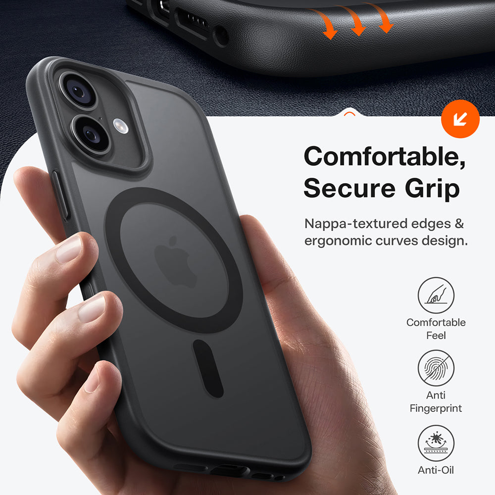 Husa MagSafe pentru Apple iPhone 17, Torras, Guardian, Neagra