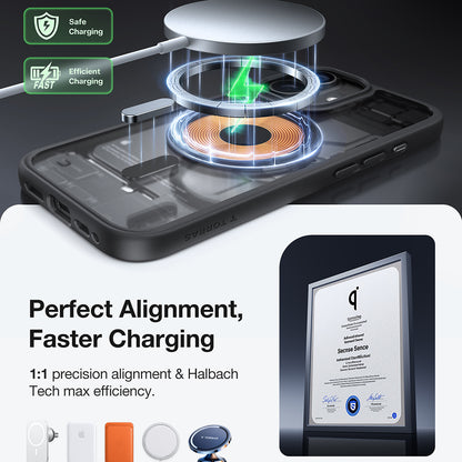 Husa MagSafe pentru Apple iPhone 17, Torras, Guardian, Neagra