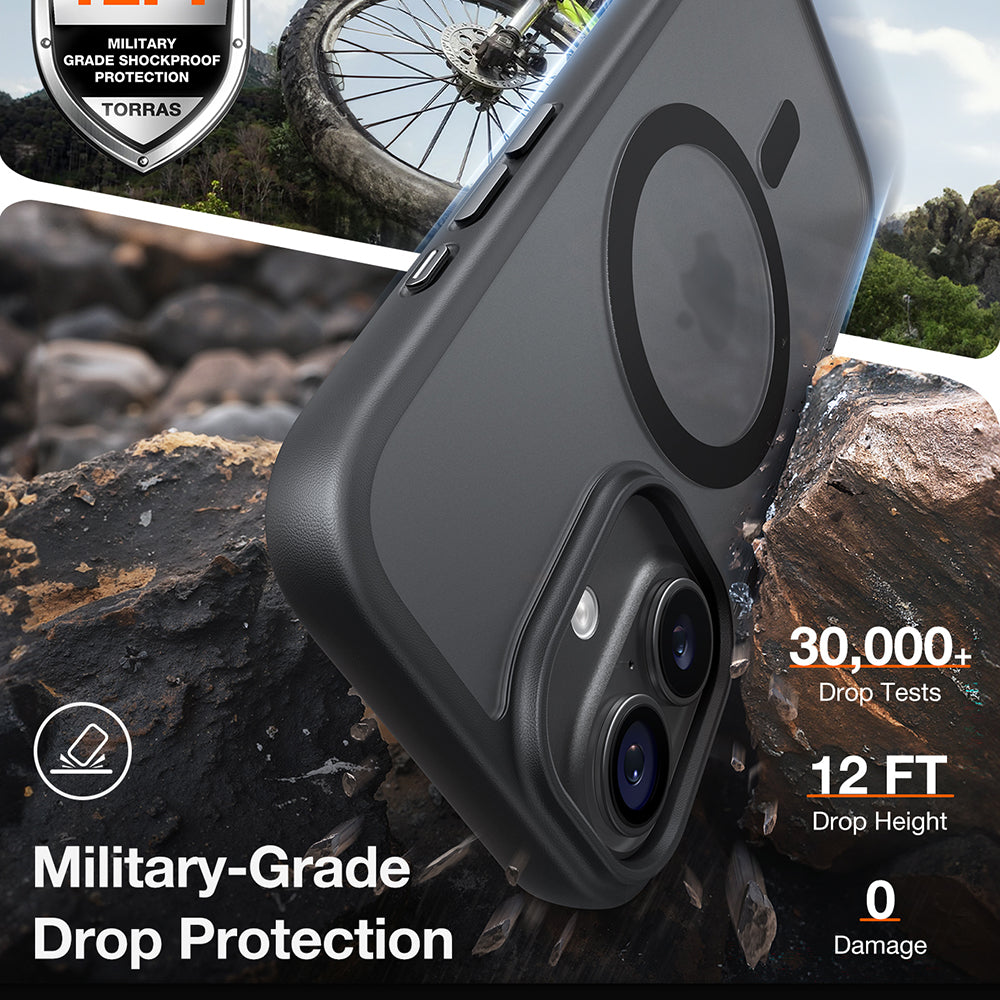 Husa MagSafe pentru Apple iPhone 17, Torras, Guardian, Neagra