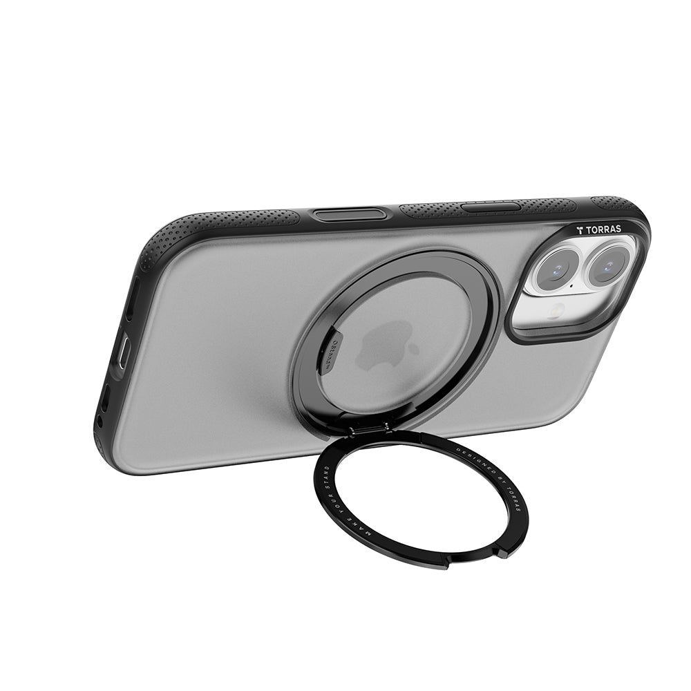 Husa MagSafe pentru Apple iPhone 17, Torras, Ostand R Fitness, Transparenta