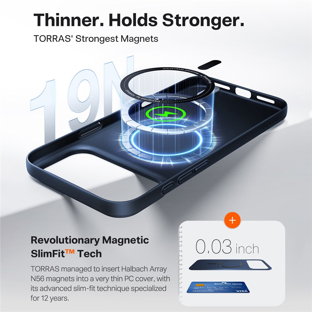 Husa MagSafe pentru Apple iPhone 17, Torras, SlimFit, Transparenta