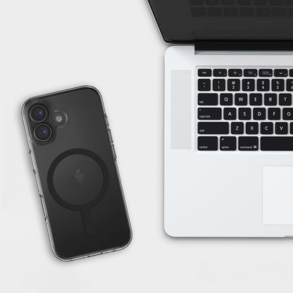 Husa MagSafe pentru Apple iPhone 17, UNIQ, Clario MagClick, Fumurie