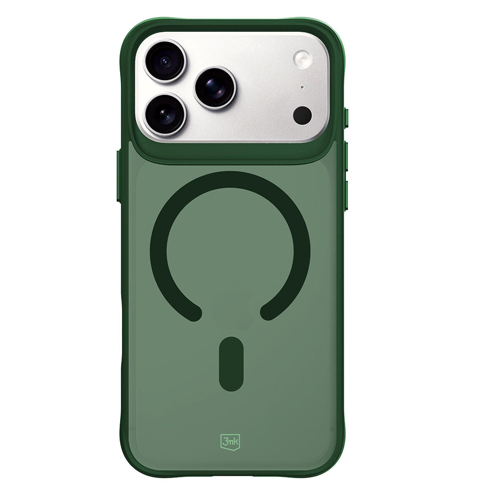 Husa MagSafe pentru Apple iPhone 18 Pro / 17 Pro, 3MK, Smoke MagCase, Verde