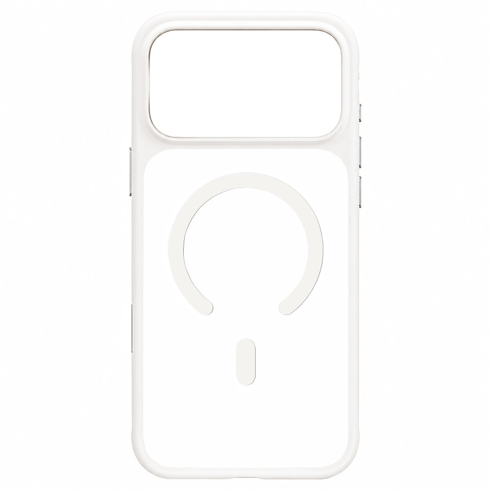 Husa MagSafe pentru Apple iPhone 18 Pro / 17 Pro, Blueo, Skin Friendly Anti-Drop, Alba Satinata