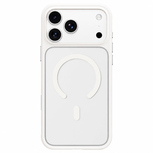 Husa MagSafe pentru Apple iPhone 18 Pro / 17 Pro, Blueo, Skin Friendly Anti-Drop, Alba Satinata