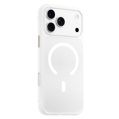 Husa MagSafe pentru Apple iPhone 18 Pro / 17 Pro, Blueo, Skin Friendly Anti-Drop, Alba Satinata