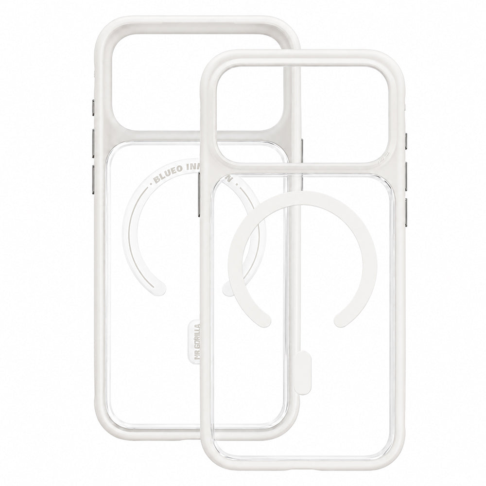Husa MagSafe pentru Apple iPhone 18 Pro / 17 Pro, Blueo, Skin Friendly Anti-Drop, Alba Satinata