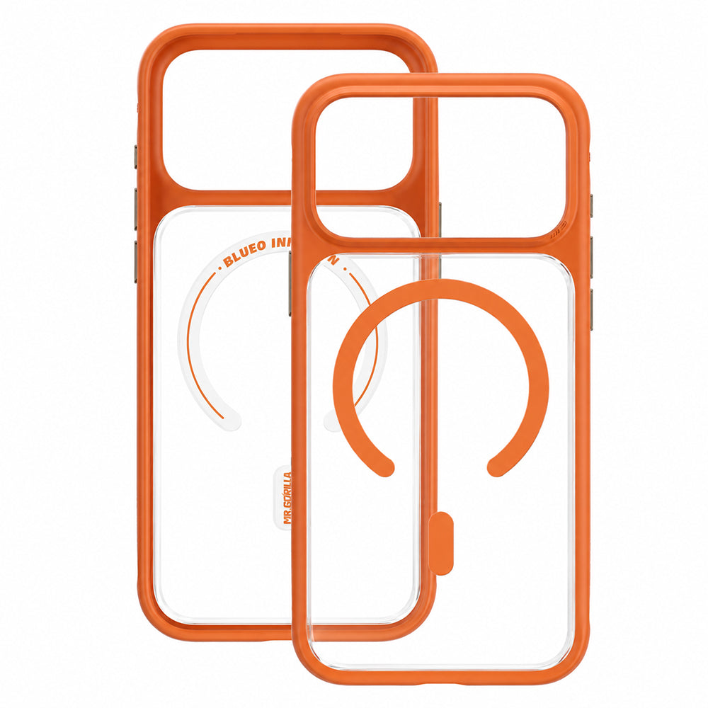 Husa MagSafe pentru Apple iPhone 18 Pro / 17 Pro, Blueo, Skin Friendly Anti-Drop, Portocalie Satinata