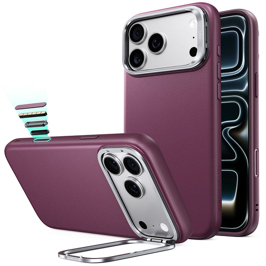 Husa MagSafe pentru Apple iPhone 18 Pro / 17 Pro, ESR, Atelier with Kickstand, Visinie Inchis Satinata