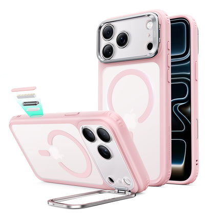 Husa MagSafe pentru Apple iPhone 18 Pro / 17 Pro, ESR, Classic Hybrid Kickstand, Roz Satinata