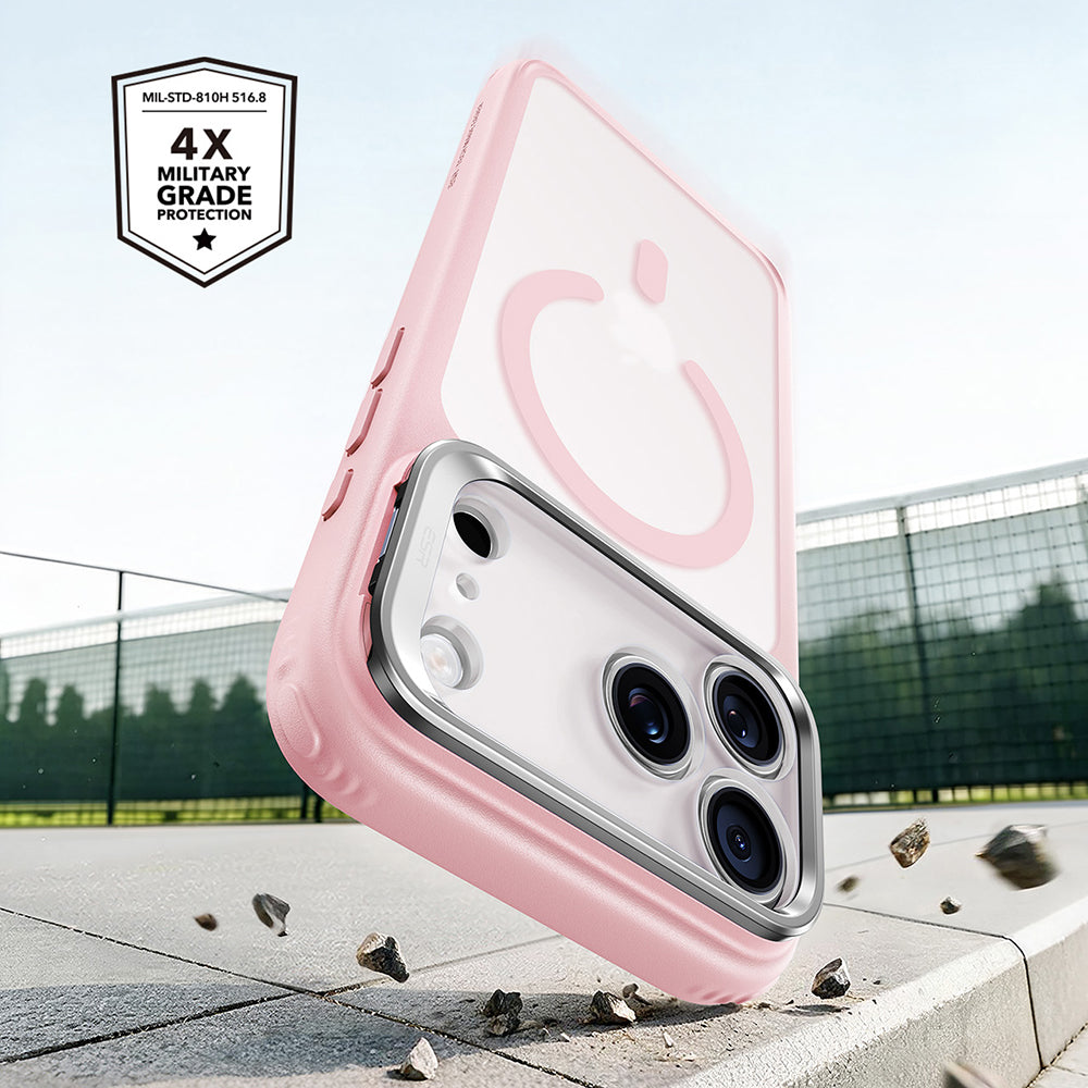 Husa MagSafe pentru Apple iPhone 18 Pro / 17 Pro, ESR, Classic Hybrid Kickstand, Roz Satinata