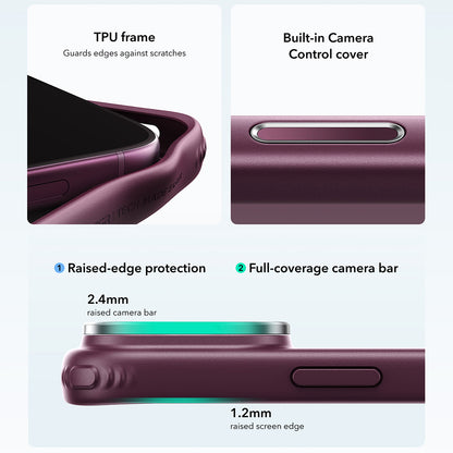 Husa MagSafe pentru Apple iPhone 18 Pro / 17 Pro, ESR, Classic Hybrid Kickstand, Visinie Inchis Satinata