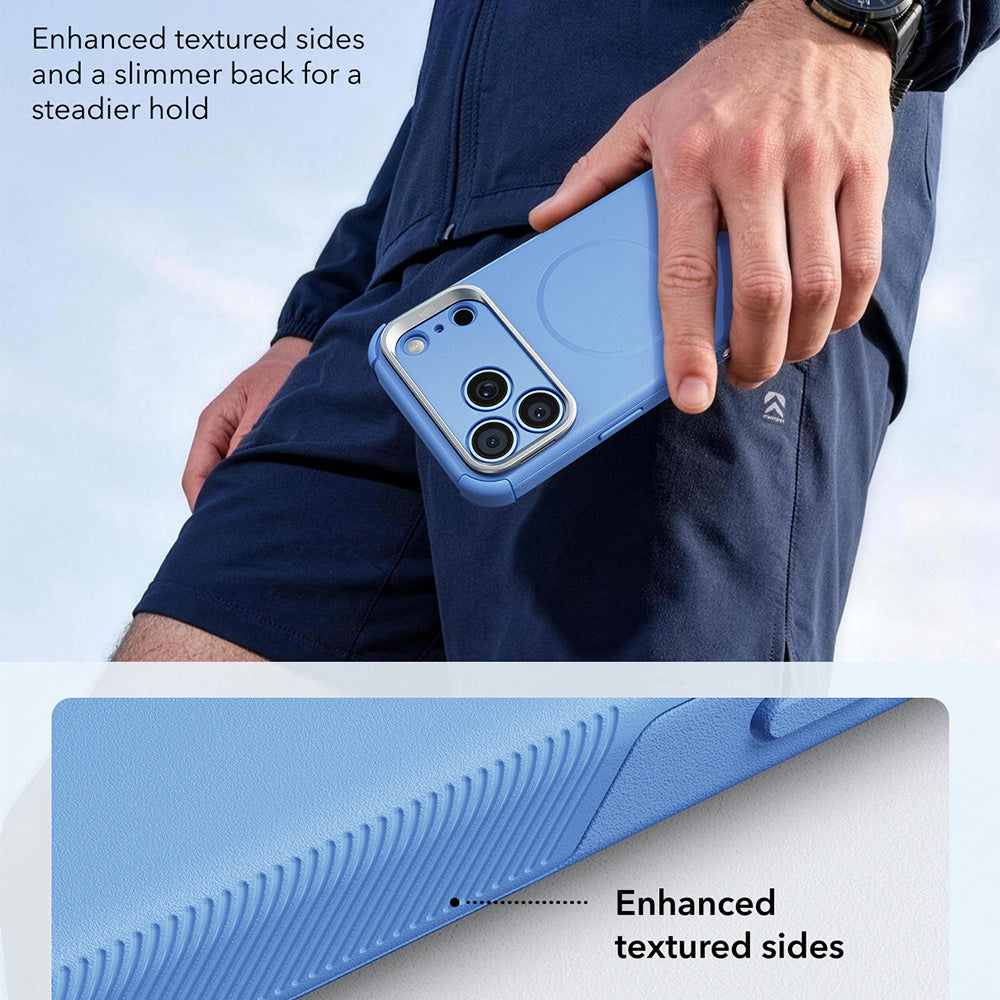 Husa MagSafe pentru Apple iPhone 18 Pro / 17 Pro, ESR, Cyber Armor Kickstand, Bleu