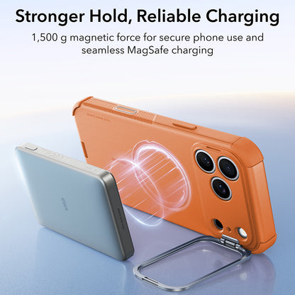 Husa MagSafe pentru Apple iPhone 18 Pro / 17 Pro, ESR, Cyber Armor Kickstand, Portocalie