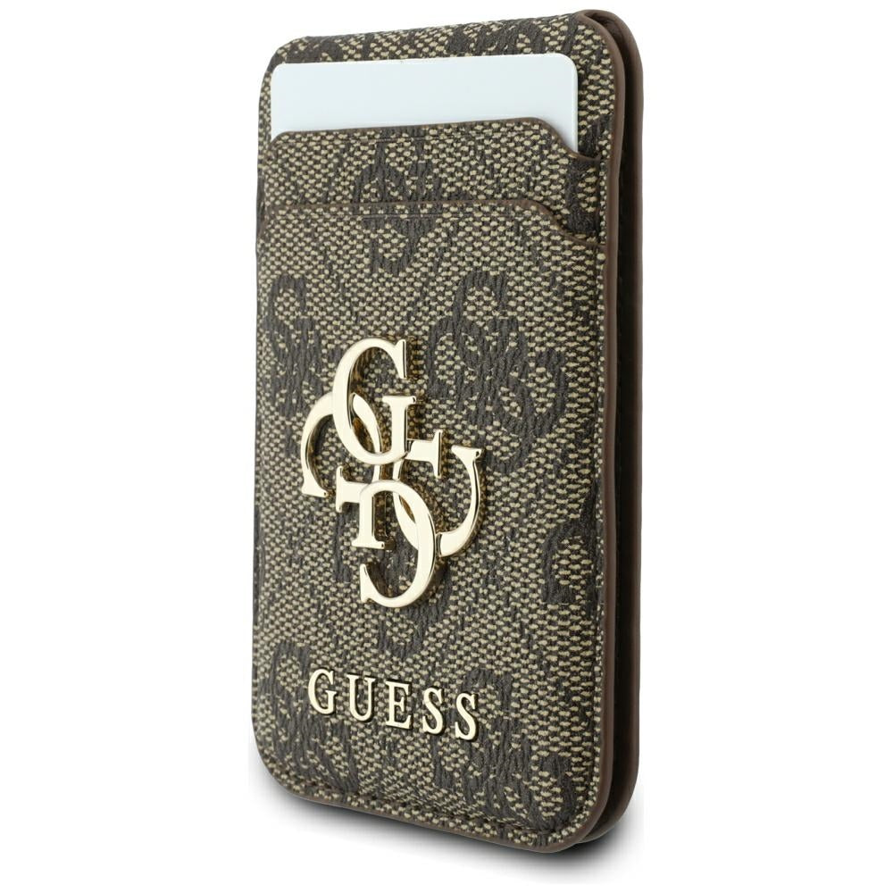 Husa MagSafe pentru Apple iPhone 18 Pro / 17 Pro, Guess, 4G Cardslot, Maro