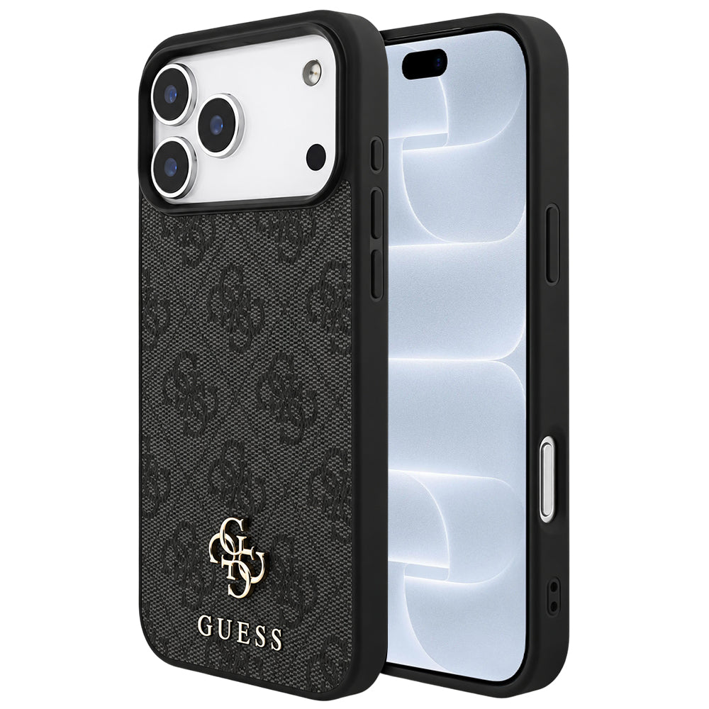 Husa MagSafe pentru Apple iPhone 18 Pro / 17 Pro, Guess, 4G Small and Classic Logo, Neagra