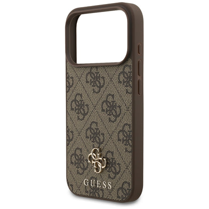 Husa MagSafe pentru Apple iPhone 18 Pro / 17 Pro, Guess, 4G Small and Classic, Maro