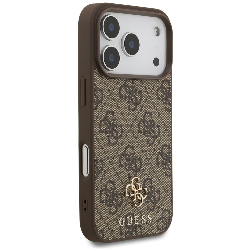Husa MagSafe pentru Apple iPhone 18 Pro / 17 Pro, Guess, 4G Small and Classic, Maro