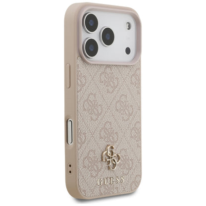 Husa MagSafe pentru Apple iPhone 18 Pro / 17 Pro, Guess, 4G Small and Classic, Roz
