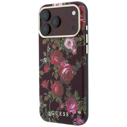 Husa MagSafe pentru Apple iPhone 18 Pro / 17 Pro, Guess, Blossom Roses Print, Visinie