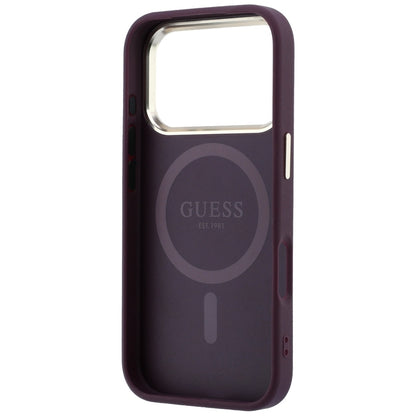 Husa MagSafe pentru Apple iPhone 18 Pro / 17 Pro, Guess, Grained Triangle Logo, Visinie
