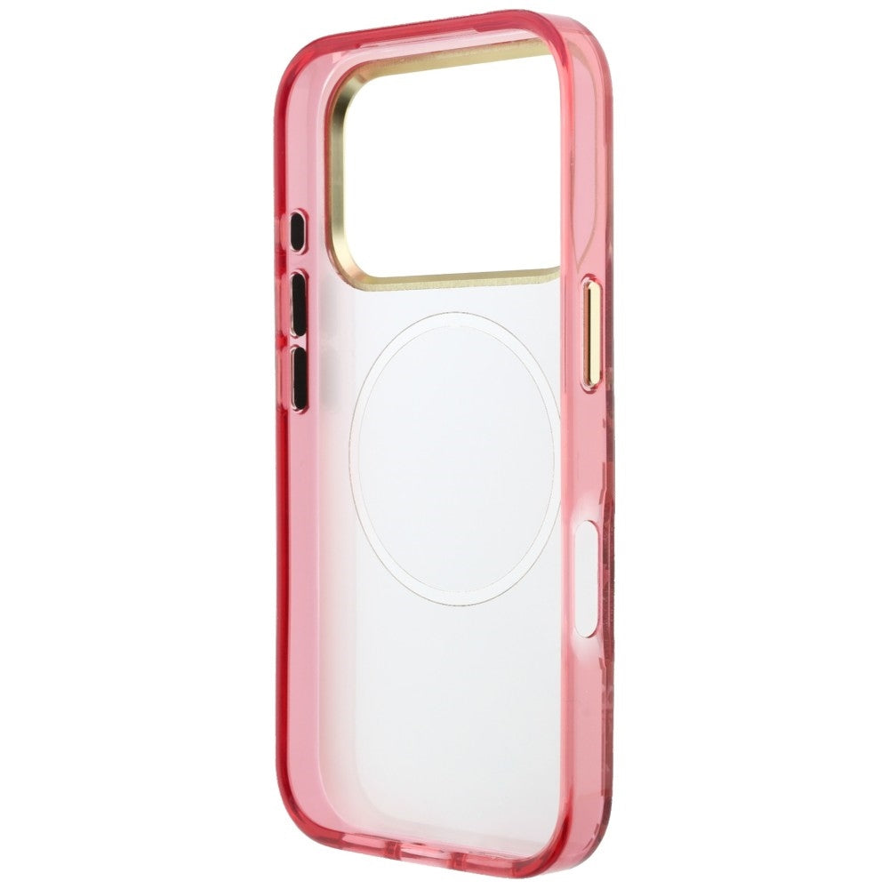 Husa MagSafe pentru Apple iPhone 18 Pro / 17 Pro, Guess, IML Glitter Blossom Roses, Visinie