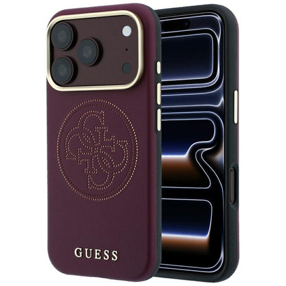 Husa MagSafe pentru Apple iPhone 18 Pro / 17 Pro, Guess, Perforated 4G, Visinie