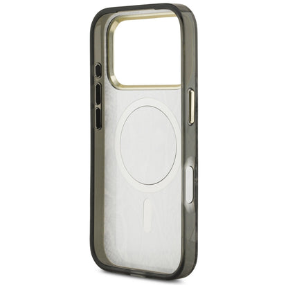 Husa MagSafe pentru Apple iPhone 18 Pro / 17 Pro, Guess, Python Pattern, Neagra