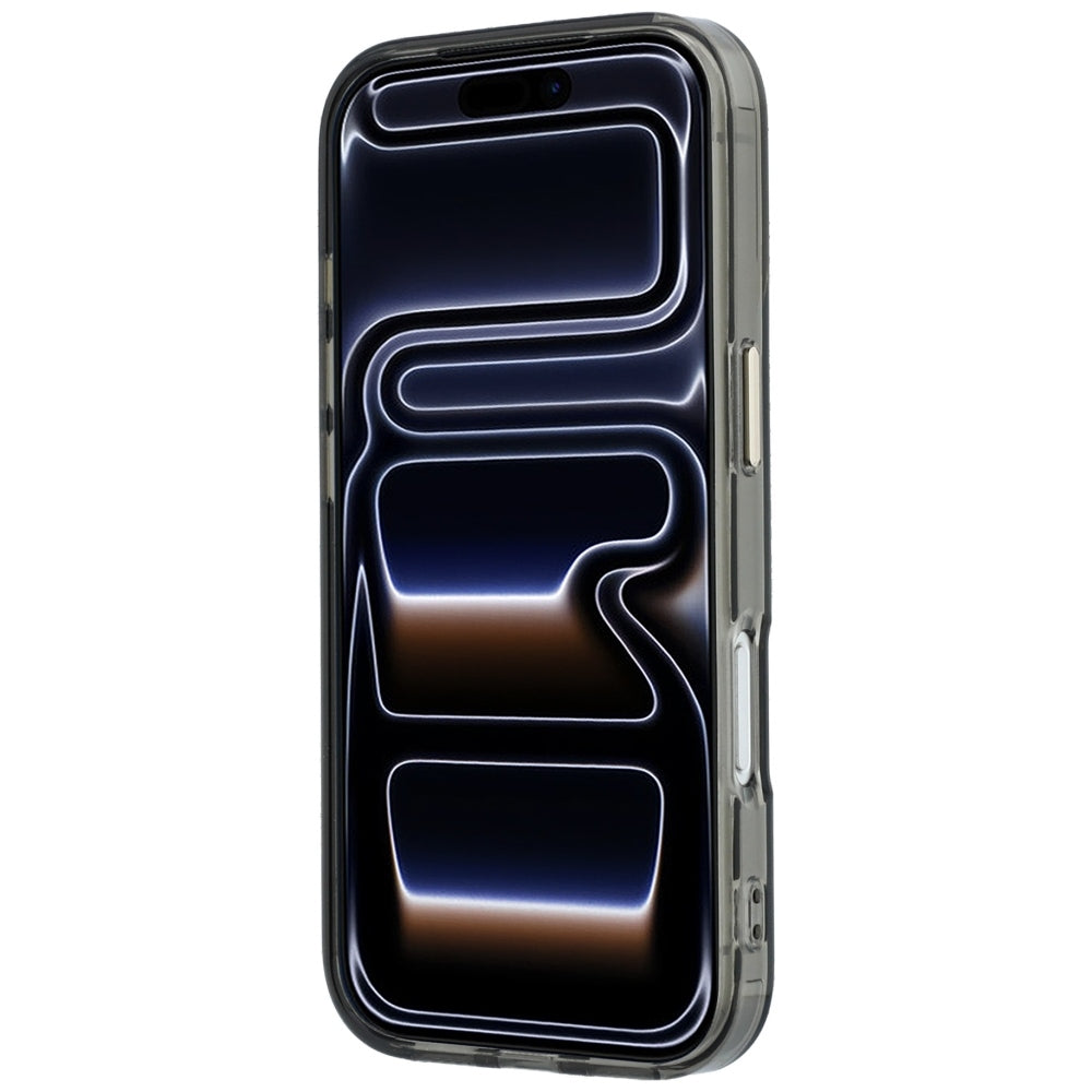 Husa MagSafe pentru Apple iPhone 18 Pro / 17 Pro, Guess, Ring Stand Script Metal Logo, Neagra