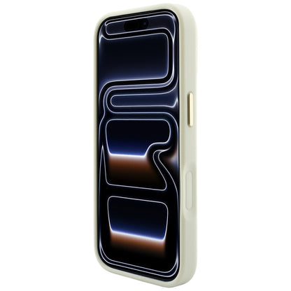 Husa MagSafe pentru Apple iPhone 18 Pro / 17 Pro, Guess, Saffiano Peony Ring, Bej