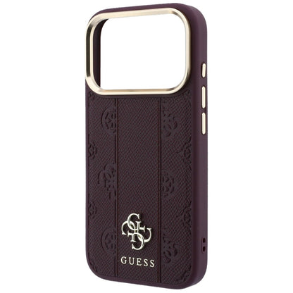 Husa MagSafe pentru Apple iPhone 18 Pro / 17 Pro, Guess, Stripe Peony 4G, Visinie