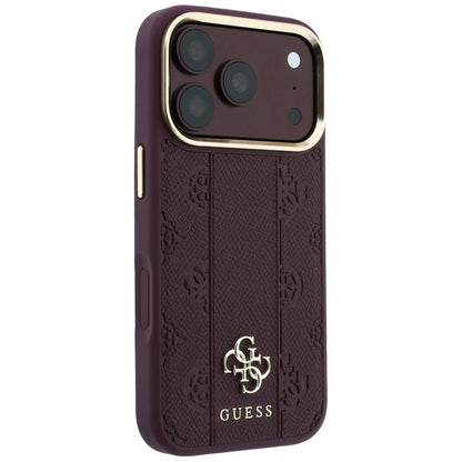 Husa MagSafe pentru Apple iPhone 18 Pro / 17 Pro, Guess, Stripe Peony 4G, Visinie