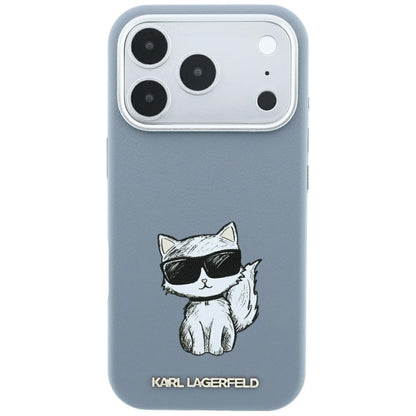 Husa MagSafe pentru Apple iPhone 18 Pro / 17 Pro, Karl Lagerfeld, Choupette Sketch, Bleu