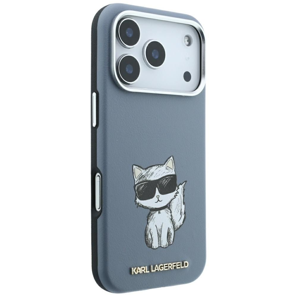 Husa MagSafe pentru Apple iPhone 18 Pro / 17 Pro, Karl Lagerfeld, Choupette Sketch, Bleu