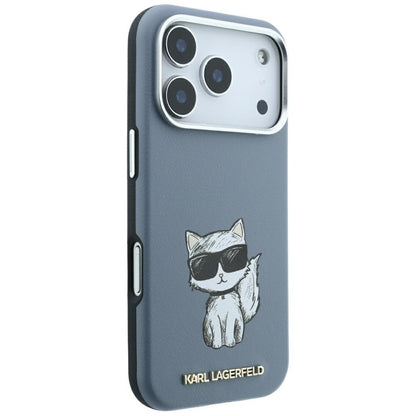 Husa MagSafe pentru Apple iPhone 18 Pro / 17 Pro, Karl Lagerfeld, Choupette Sketch, Bleu