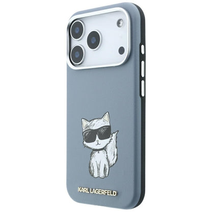 Husa MagSafe pentru Apple iPhone 18 Pro / 17 Pro, Karl Lagerfeld, Choupette Sketch, Bleu