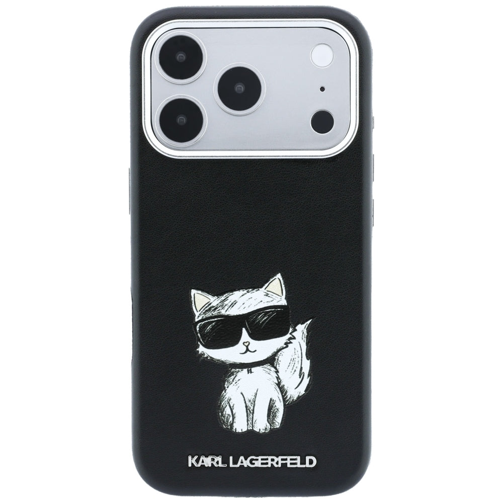 Husa MagSafe pentru Apple iPhone 18 Pro / 17 Pro, Karl Lagerfeld, Choupette Sketch, Neagra