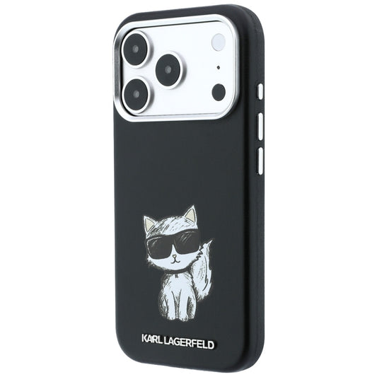 Husa MagSafe pentru Apple iPhone 18 Pro / 17 Pro, Karl Lagerfeld, Choupette Sketch, Neagra