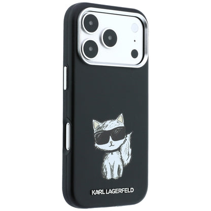 Husa MagSafe pentru Apple iPhone 18 Pro / 17 Pro, Karl Lagerfeld, Choupette Sketch, Neagra