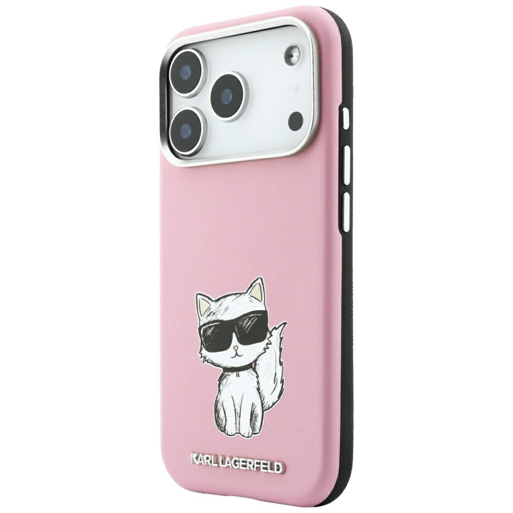 Husa MagSafe pentru Apple iPhone 18 Pro / 17 Pro, Karl Lagerfeld, Choupette Sketch, Roz
