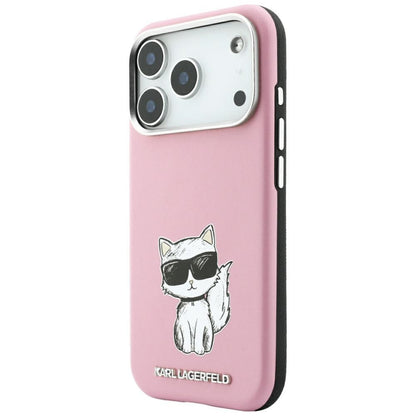 Husa MagSafe pentru Apple iPhone 18 Pro / 17 Pro, Karl Lagerfeld, Choupette Sketch, Roz