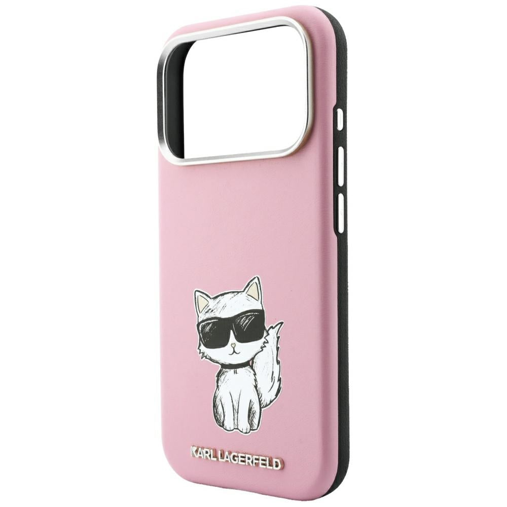 Husa MagSafe pentru Apple iPhone 18 Pro / 17 Pro, Karl Lagerfeld, Choupette Sketch, Roz