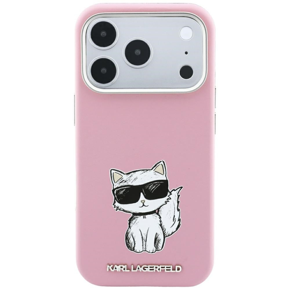 Husa MagSafe pentru Apple iPhone 18 Pro / 17 Pro, Karl Lagerfeld, Choupette Sketch, Roz